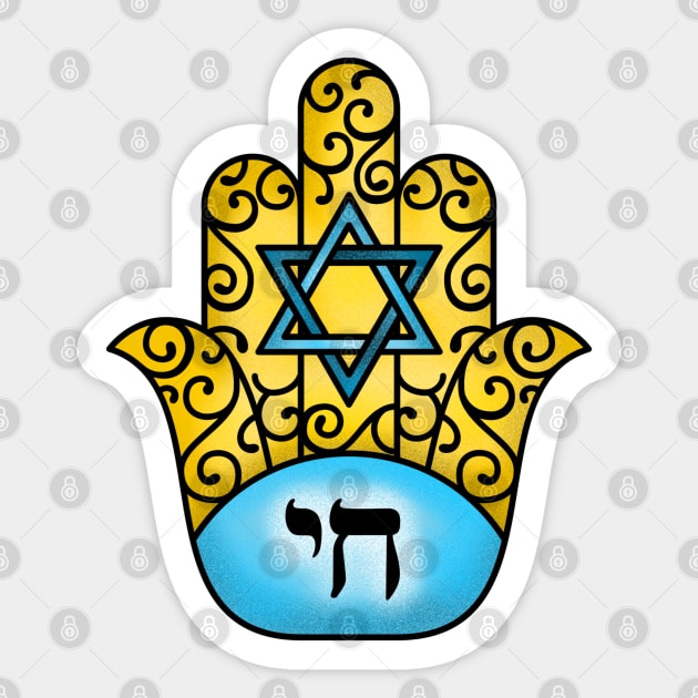 Hamsa Chai Sticker by Mey Designs